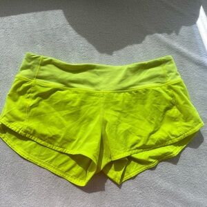 Lululemon Athletica Vibrant Lime Green Shorts